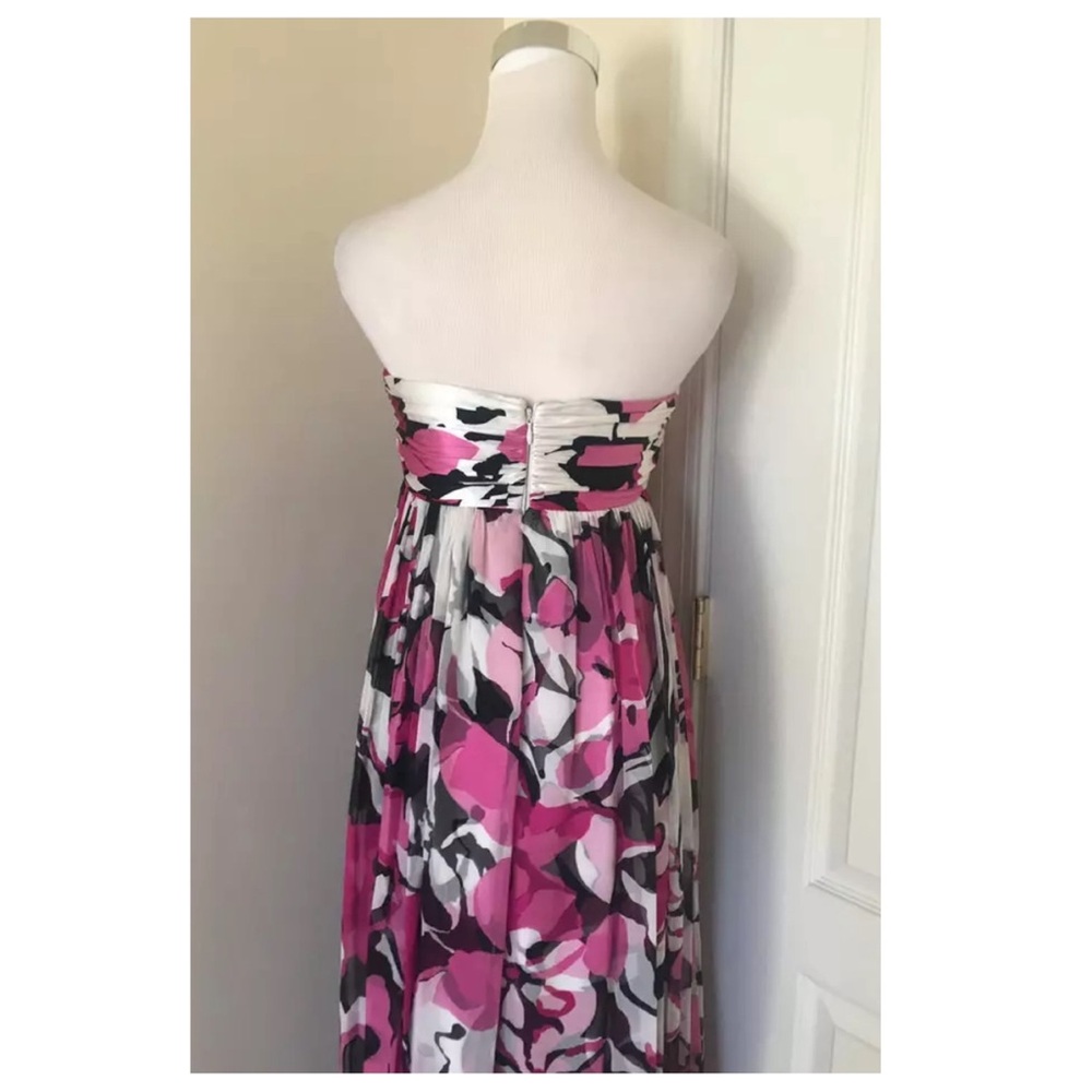 Marc Bower Glamit Strapless Floral Silk Gown - Picture 8 of 12